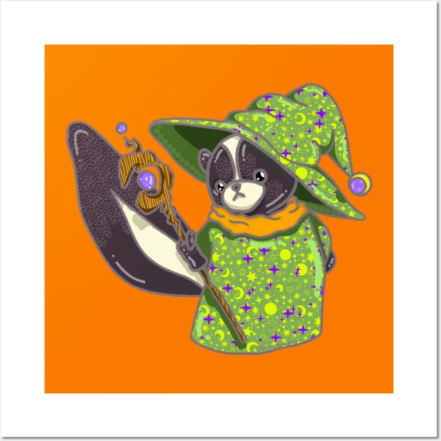 Wizard Skunk RPG Style Perfect for Dungeon and Dragons Enthusiasts Funny Skunk Cute RPG Video Game design DND T-Shirt T-Shirt Wall Art by Nemui Sensei Designs
